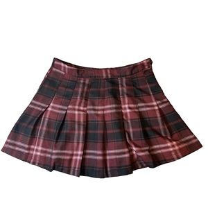 Vine and Valley Mini Red Plaid Skirt Size Medium